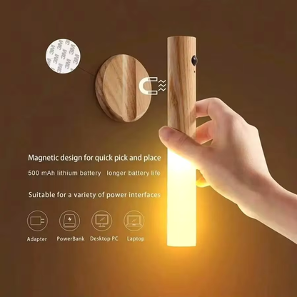 Motion Sensor Night Light 3 Colors Dimmable USB Rechargeable