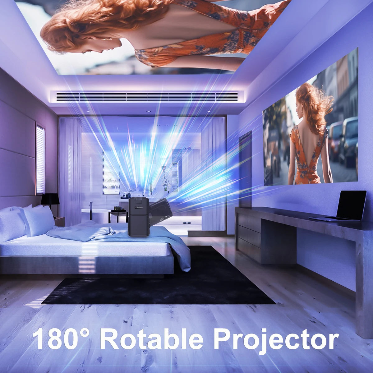 Magcubic 4K Android 11 Projector, 1080P, 390 ANSI, WiFi6, BT5.0, Portable, Upgraded HY300.