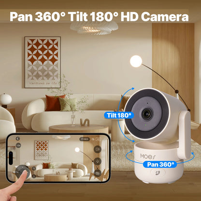 WiFi Indoor Pan/Tilt Smart Security Camera 4MP HD Night Vision Motion Detection