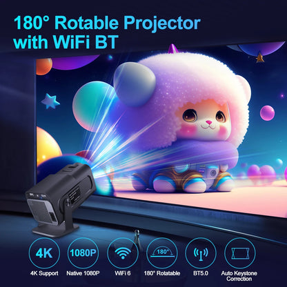 Magcubic 4K Android 11 Projector, 1080P, 390 ANSI, WiFi6, BT5.0, Portable, Upgraded HY300.